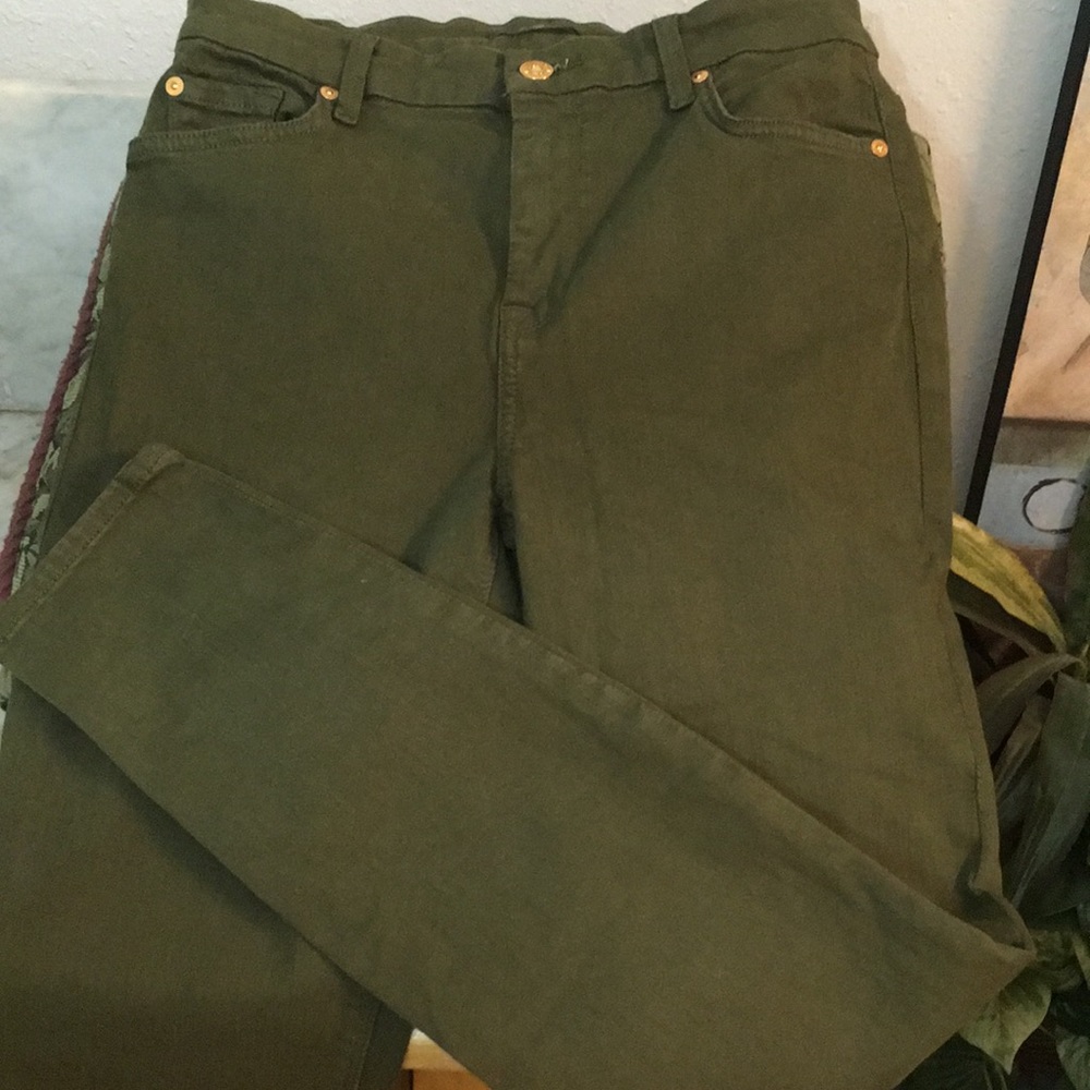 Brand New 7 Forall Mankind Olive Skinny Jeans 29! View 2